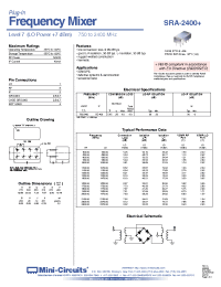 Datasheet SRA-2400+ manufacturer Mini-Circuits